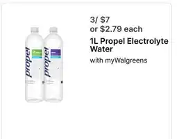 Walgreens 1L Propel Electrolyte Water offer