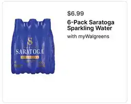 Walgreens 6-Pack Saratoga Sparkling Water offer