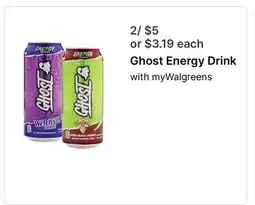 Walgreens Ghost Energy Drink offer