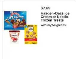 Walgreens Haagen-Dazs Ice Cream or Nestle Frozen Treats offer