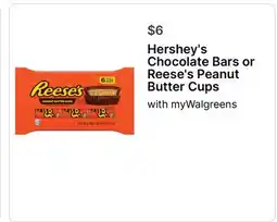 Walgreens Hershey's Chocolate Bars or Reese's Peanut Butter Cups offer