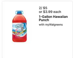 Walgreens 1-Gallon Hawaiian Punch offer