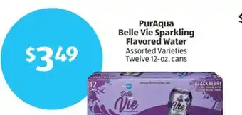 Aldi PurAqua Belle Vie Sparkling Flavored Water offer