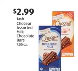Aldi Choceur Assorted Milk Chocolate Bars offer