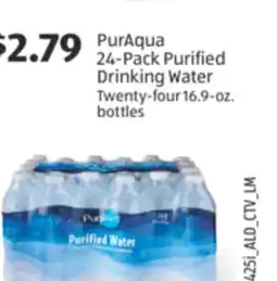 Aldi PurAqua 24-Pack Purified Drinking Water offer