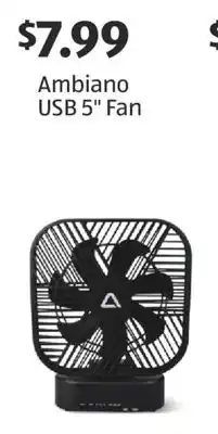 Aldi Ambiano USB 5 Fan offer