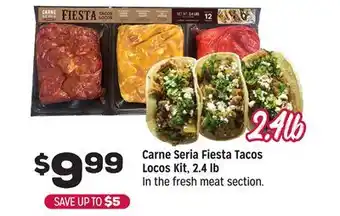 Grocery Outlet Carne Seria Fiesta Tacos Locos Kit, 2.4 lb offer