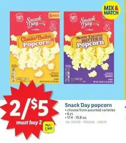 Lidl Snack day popcorn offer