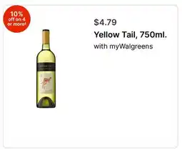 Walgreens Yellow Tail, 750ml offer
