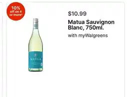 Walgreens Matua Sauvignon Blanc, 750ml offer