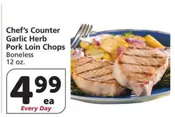 Vons Chef's Counter Garlic Herb Pork Loin Chops offer