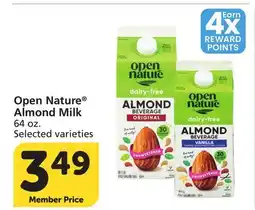 Vons Open Nature Almond Milk offer