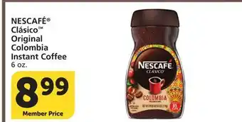 Vons NESCAFÉ Clásico Original Colombia Instant Coffee offer
