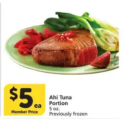 Vons Ahi Tuna Portion offer