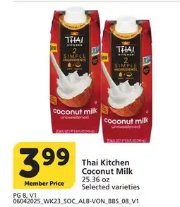 Vons Thai Kitchen Coconut Milk offer