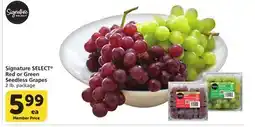 Vons Signature SELECT Red or Green Seedless Grapes offer