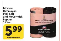 Vons Morton Himalayan Pink Salt and McCormick Pepper offer