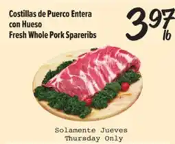 El Super Fresh Fresh Whole Pork Spareribs offer