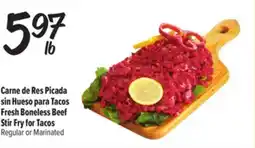 El Super Fresh Fresh Boneless Beef Stir Fry for Tacos offer