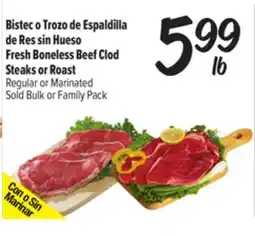 El Super Fresh Fresh Boneless Beef Clod Steaks or Roast offer