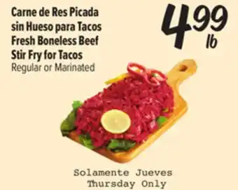 El Super Fresh Fresh Boneless Beef Stir Fry for Tacos offer