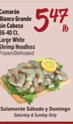 El Super Fresh 36-40 Ct. Large White Shrimp Headless offer