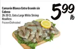 El Super Fresh 26-30 Ct. Extra Large White Shrimp Headless offer