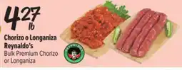 El Super Fresh Reynaldo's Bulk Premium Chorizo or Longaniza offer