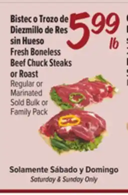 El Super Fresh Fresh Boneless Beef Chuck Steaks or Roast offer