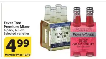 Albertsons Fever Tree Premium Mixer offer