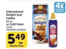 Albertsons International Delight Iced Coffee 64 oz. or Cold Foam 14 oz offer