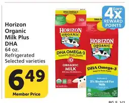 Albertsons Horizon Organic Milk Plus DHA offer