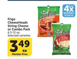 Albertsons Frigo CheeseHeads String Cheese or Combo Pack offer