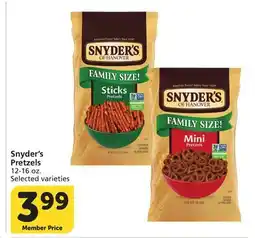 Albertsons Snyder's Pretzels offer