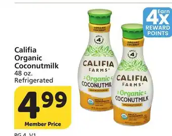 Albertsons Califia Organic Coconutmilk offer