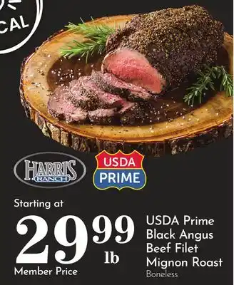 Pavilions USDA Prime Black Angus Beef Filet Mignon Roast offer