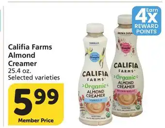 Albertsons Califia Farms Almond Creamer offer