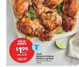 Aldi Fresh Boneless Skinless Chicken Leg Meat offer