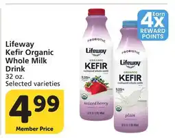 Albertsons Lifeway Kefir Organic Whole Milk Drink offer