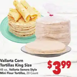 Vallarta Supermarkets Vallarta Corn Tortillas King Size offer