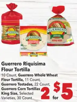 Vallarta Supermarkets Guerrero Riquisima Flour Tortilla offer