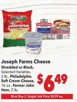 Vallarta Supermarkets Joseph Farms Cheese offer