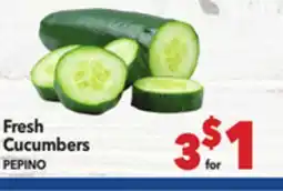 Vallarta Supermarkets Fresh Cucumbers / PEPINO offer