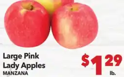 Vallarta Supermarkets Large Pink Lady Apples / MANZANA offer