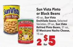 Vallarta Supermarkets Sun Vista Pinto or Black Beans offer