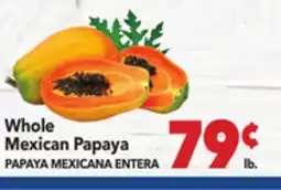 Vallarta Supermarkets Whole Mexican Papaya / PAPAYA MEXICANA ENTERA offer