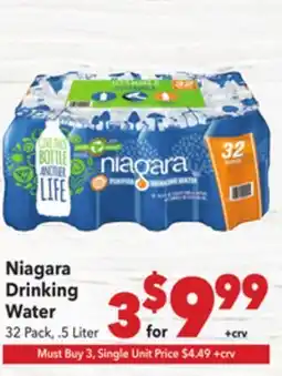 Vallarta Supermarkets Niagara Drinking Water offer