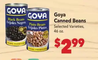 Vallarta Supermarkets Goya Canned Beans offer