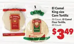 Vallarta Supermarkets El Comal King size Corn Tortilla offer