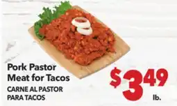 Vallarta Supermarkets Pork Pastor Meat for Tacos / CARNE AL PASTOR PARA TACOS offer